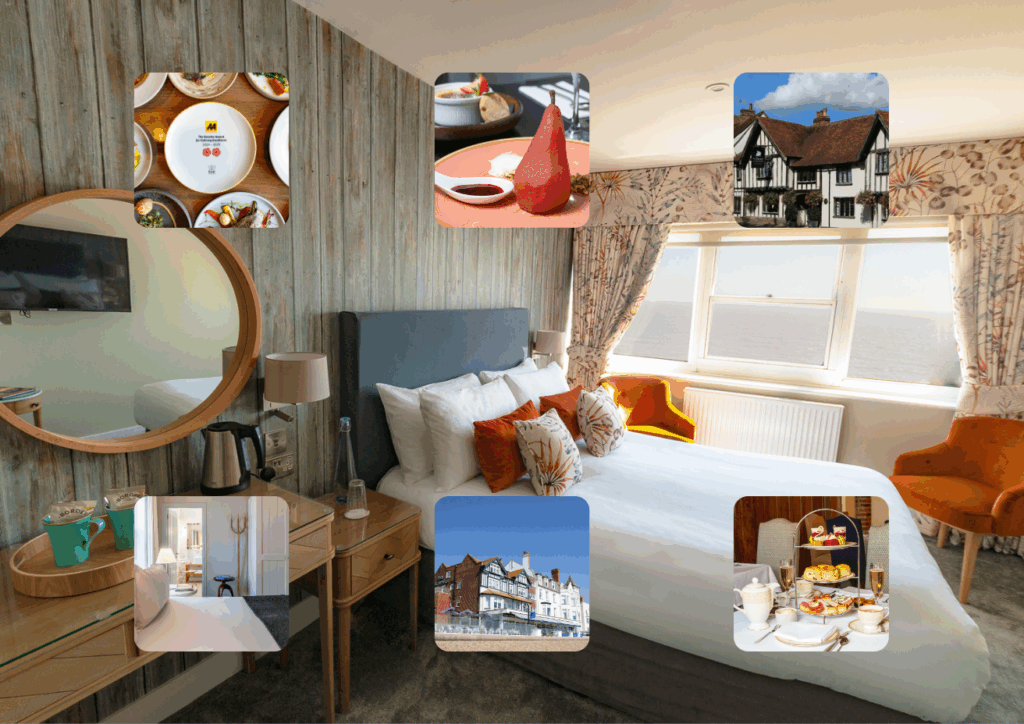 A photo of a luxury hotel room