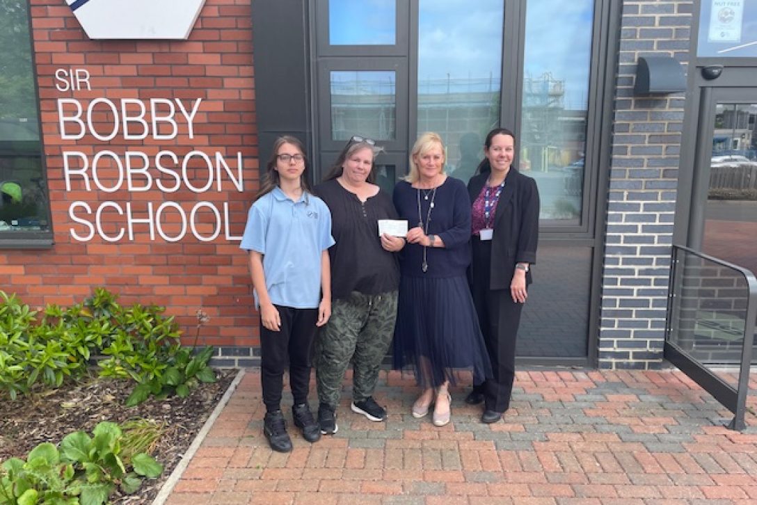 NDC Friends of Sir Bobby Robson School donation